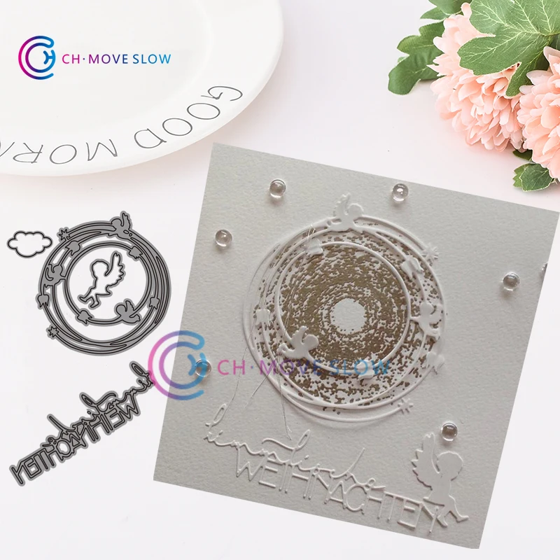 

2019 New Arrival CH Angle and Lettle Metal Cutting Dies For Scrapbooking Practice Hands-on DIY Album Decor Card Craft Dies
