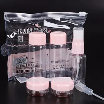 

7Pcs/Set Travel Mini Make Up Container Bottle Plastic Transparent Empty Eyeshadow Makeup Cosmetic Face Cream Pot Bottles 3 Color