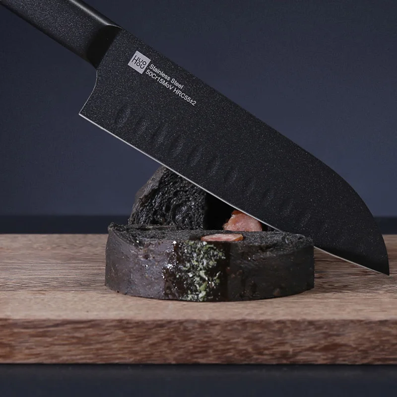 Кухонный нож Xiao mi Huohou, нож из нержавеющей стали, набор кухонных ножей 7 дюймов, материал 50Cr15MoV HRC 55 для mi Home, Прямая поставка