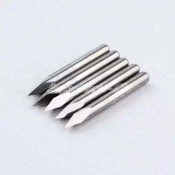 

free shipping 5pcs 30Degree Carbide Steel CNC Router Pyramid engraving Bits 3.175mm 0.1mm