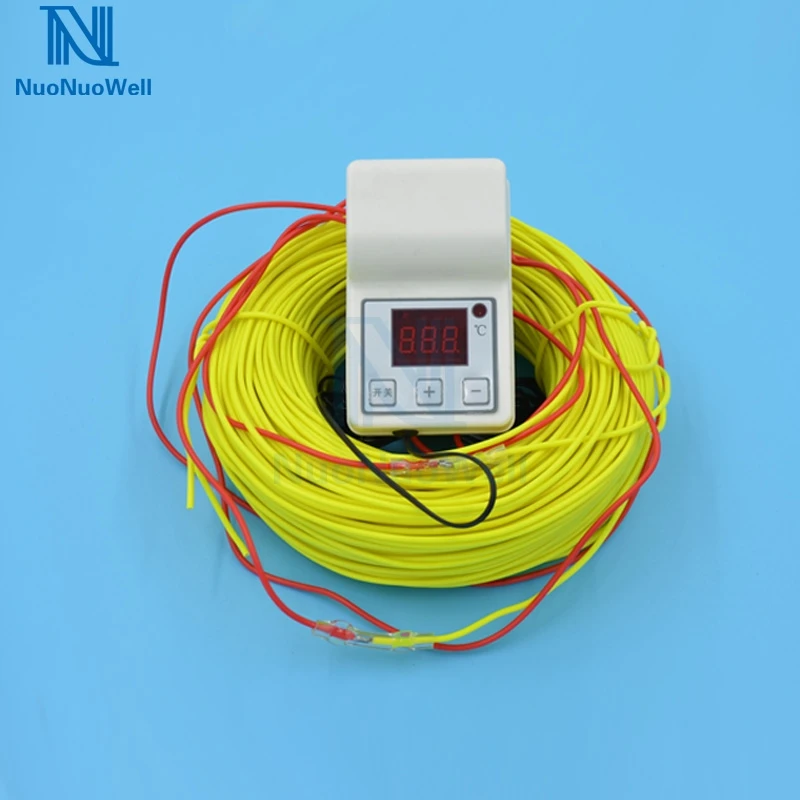  Greenhouse Nursery Bed Heating Wire+Temperature Controller Kit Air Heating Cable Line Flower/Vegeta