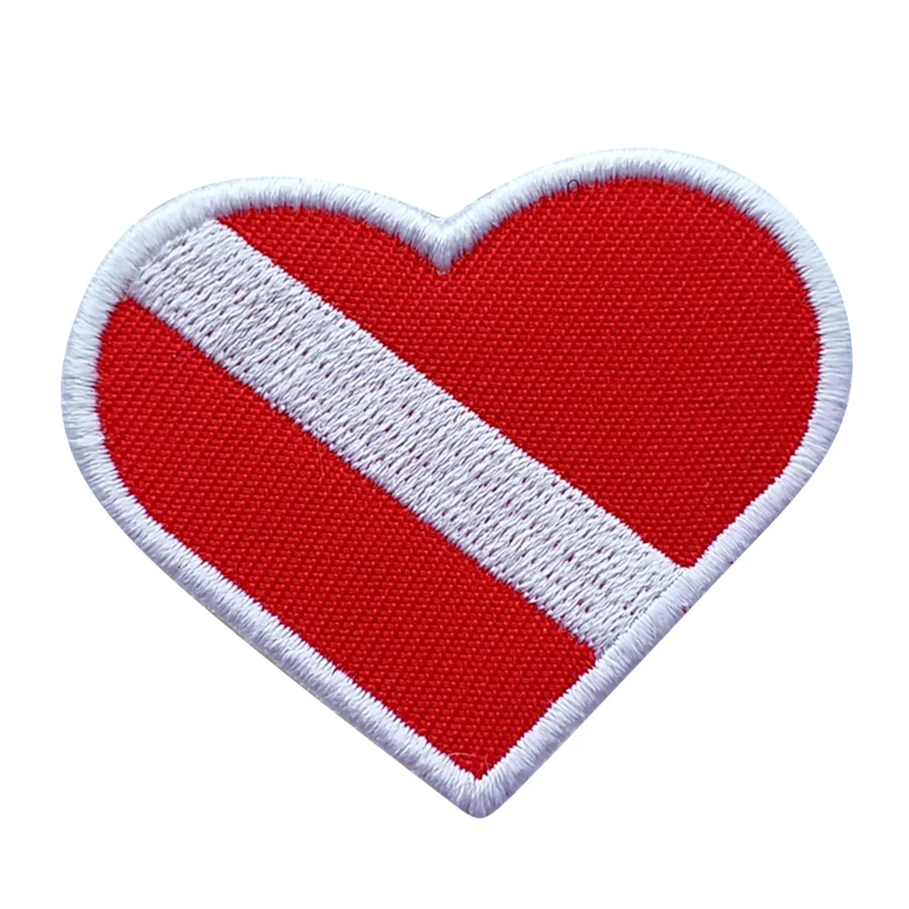 Diver Down Flag / Alpha Flag Patch Patches Backpack Vest Bag Badge Replacement Scuba Diving Dive Iron-on Embroidered Accessories