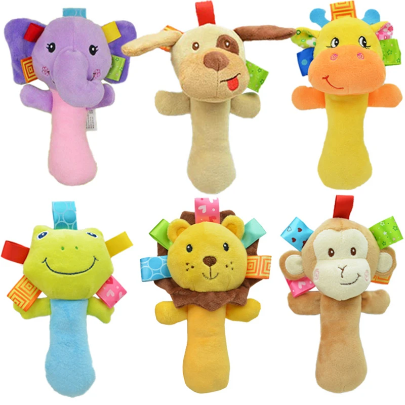 1pcs Sozzy musical baby rattles plush infant baby Toys animal plush