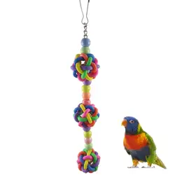 Попугай игрушки подвески подвесной мост цепи птицу Попугай, Клетка Мяч птицы игрушки для попугаев птиц для маленьких животных