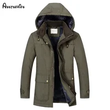 Новая мужская зимняя куртка с хлопковой подкладкой теплые кашемировые парки модные толстые теплые флисовые куртки для папы D128