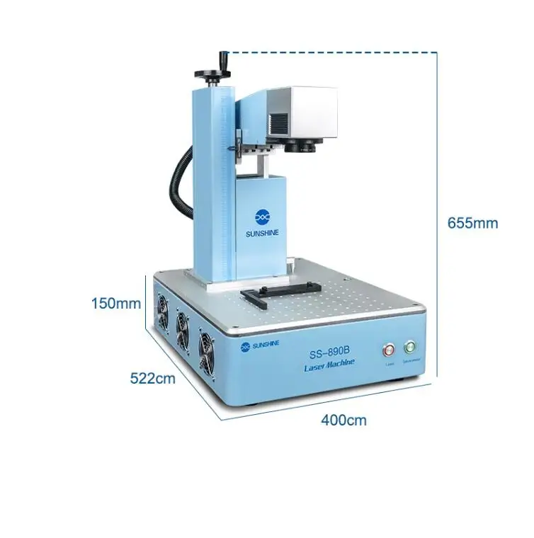 New pattern SUNSHINE SS-890B 20W Fiber Laser Frame Removal Marking engraving Machine Screen Removal