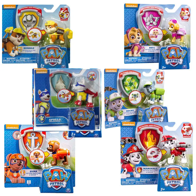 

New Arrival Original 1pc Paw PATROL cute Dog toys Lovely action Figure chase apollo puppy patrol Doll Birthday gift