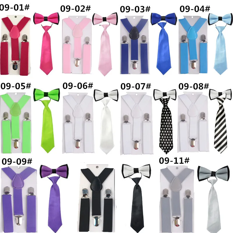 Горячая Распродажа, детские галстуки для девочек и мальчиков, галстук в горошек, подтяжки и бабочка, штаны, одежда, аксессуары, TR0005