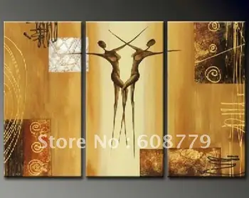 

Free shipping stretched sexy dancing women oil painting