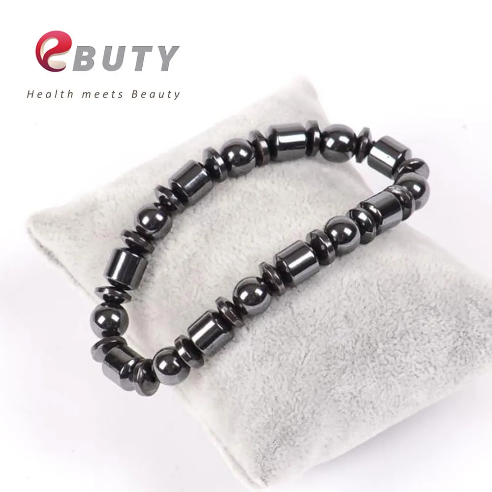 EBUTY гематитовый магнит браслеты здоровье популярные ювелирные изделия с бриллиантами браслеты для мужчин и женщин с подарочной сумкой