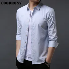 COODRONY, брендовая мужская рубашка, осень, новинка, уличная мода, повседневные рубашки, хлопковая рубашка, мужская одежда с длинным рукавом, Camisa Masculina 96047