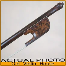 Traditional Baroque Snakewood Violin Bow with a slim bow tip (4/4) ,Free shipping! Good balance of strength and flexibility.
