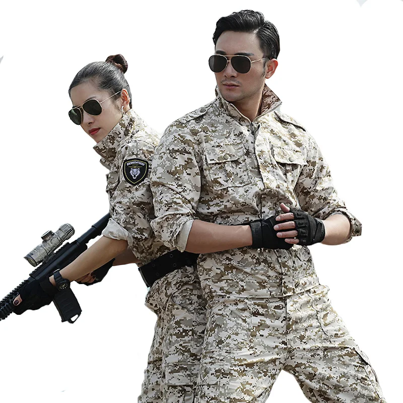 

Camouflage Cargo Suits Clothes Military Tactical Special Police Clothes Suit Sets Army Bomber Soldier Men Women 4XL