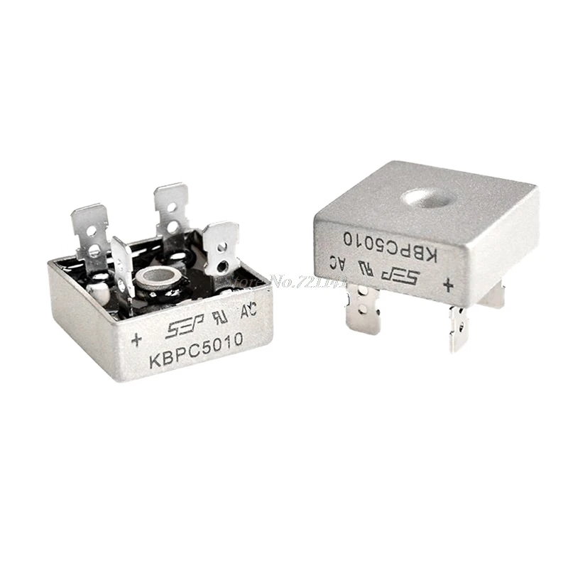 5Pcs 50A KBPC5010 1000V Metal Case Single Phases Diode Bridge Rectifier diode bridge rectifier,rectifier diodes,electrical rectifier diodes