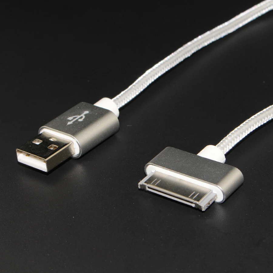 COOLSELL 1,5 м 30pin usb кабель для зарядки и передачи данных для iphone 4S ipad 2/3 красочные Алюминиевые плетеные провода высокого качества