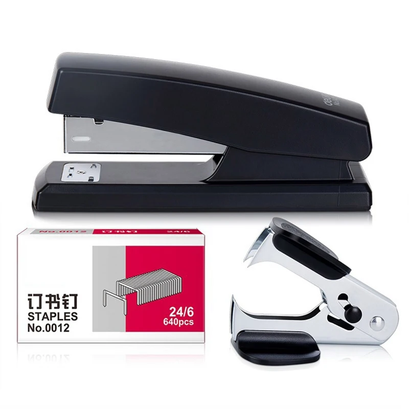 

Deli Affordable Office Paper Bookbinding Set Supply School Quality Paper Stapler Suit Staples Portable Staple Remover