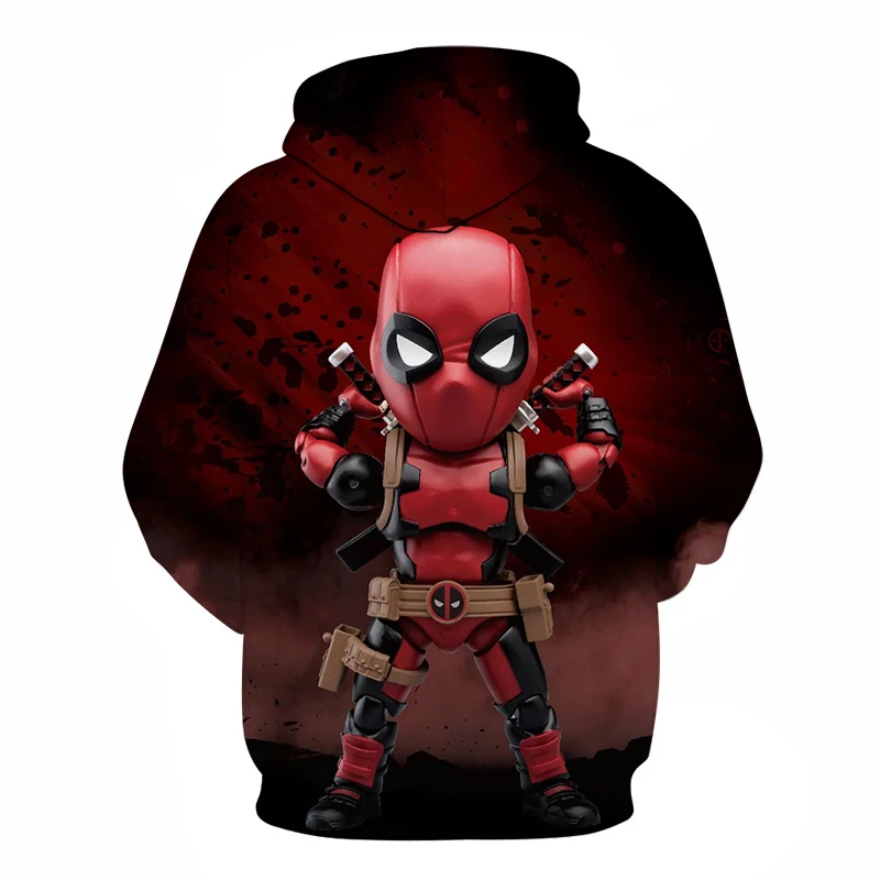  New Marvel Deadpool Sweatshirt Fashion Funny Men Women Long Sleeve Streetwear Hoodie DC Comics 3D P
