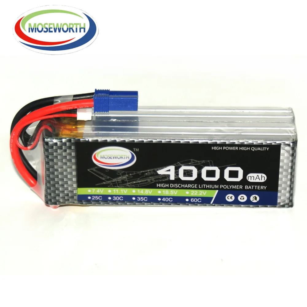 Батарея Lipo 6S 22,2 V 4000mAh 35C для радиоуправляемого дрона самолета автомобиля лодки самолета квадрокоптера вертолета игрушки дистанционного управления Lipo батарея