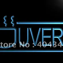 LK197-OUVERT Кофейня светодиодный неоновый свет знак