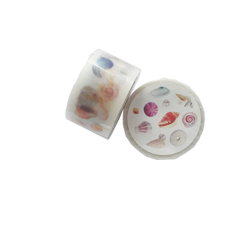 1 Roll 25mm*3m Fresh Natural Stones Shells Diamond Glass Balls Masking Tape Album Scrapbooking Decor Label Washi Tape - Color: B