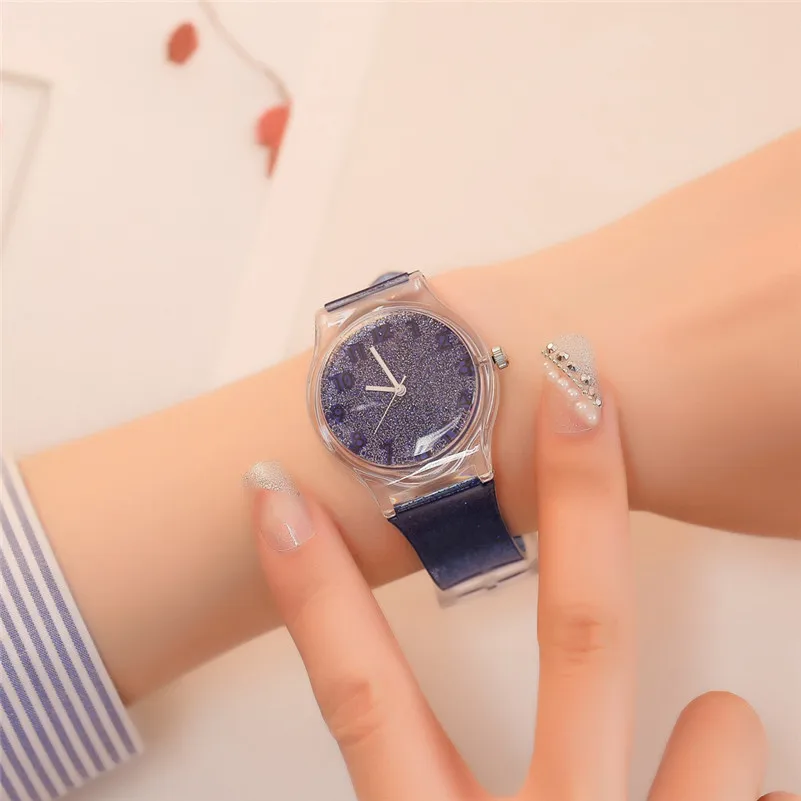 Fashion women's watches girl's Silicone Band Analog Quartz Round Wrist Watch Bracelet Dress Wrist Watch clock Reloj mujer M23 (4)