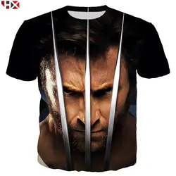 Летняя Высококачественная Мужская футболка с 3D принтом «Росомаха», толстовка супергероя, мужская и женская футболка, повседневные уличные