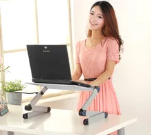 Simple fashion desk lazy notebook computer desk on bed table can mobile aluminum alloy folding free