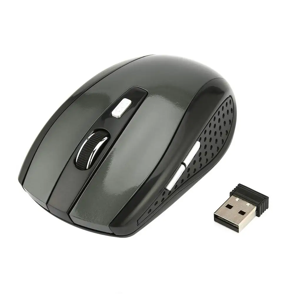 2,4 ГГц Беспроводная мышь портативная интеллектуальная игровая оптическая мышь Роллинг геймер мыши usb-приемник для ПК ноутбука компьютера - Цвет: Gray