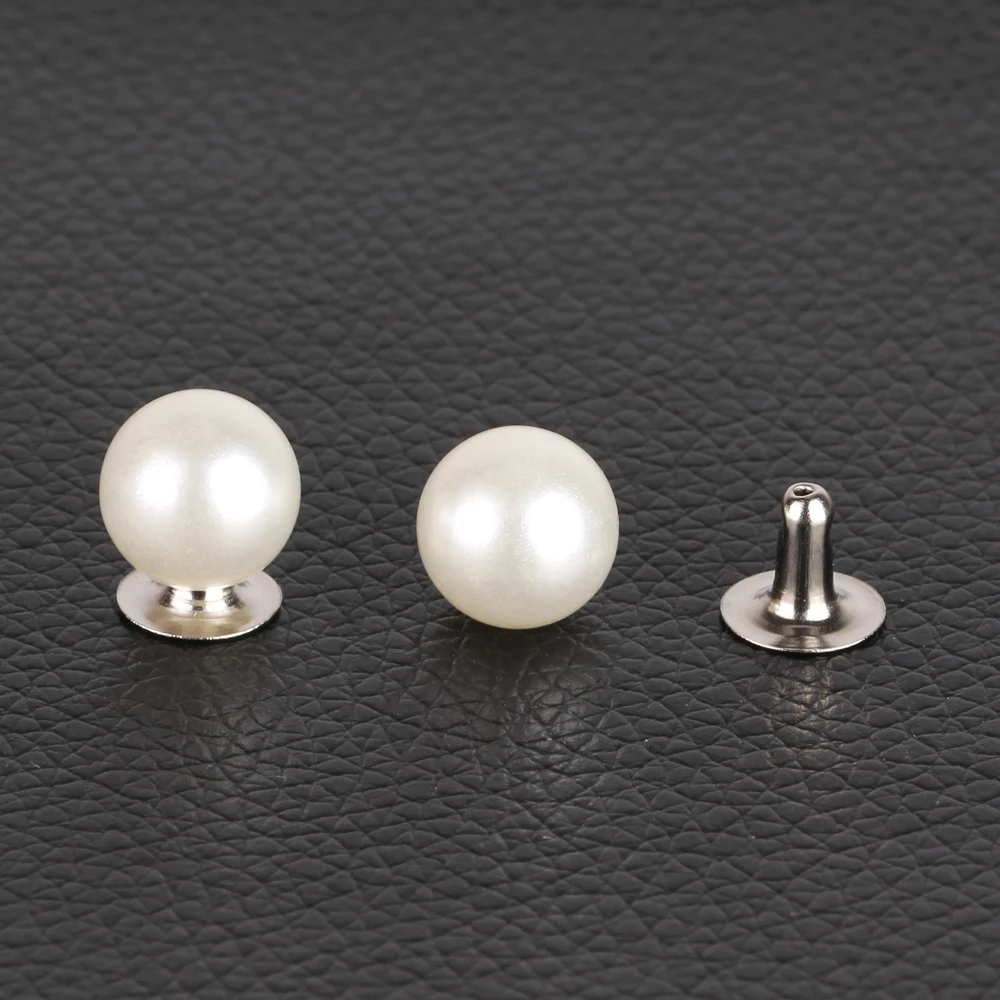 

100set DIY Clothing Accessories Pearl Cap Tubular Leather Rivets Craft Repair Rivets Studs For Bag Shoes Clothes Decorations