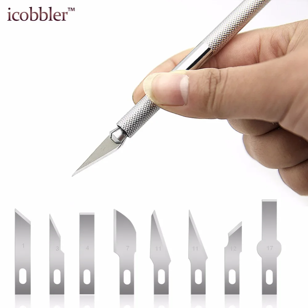 

Stainless Steel Metal Tool Blad Metal Pen Knife Art Craft 40 Blade Professional Cutting Engraving Razor Clipboard Template Tool
