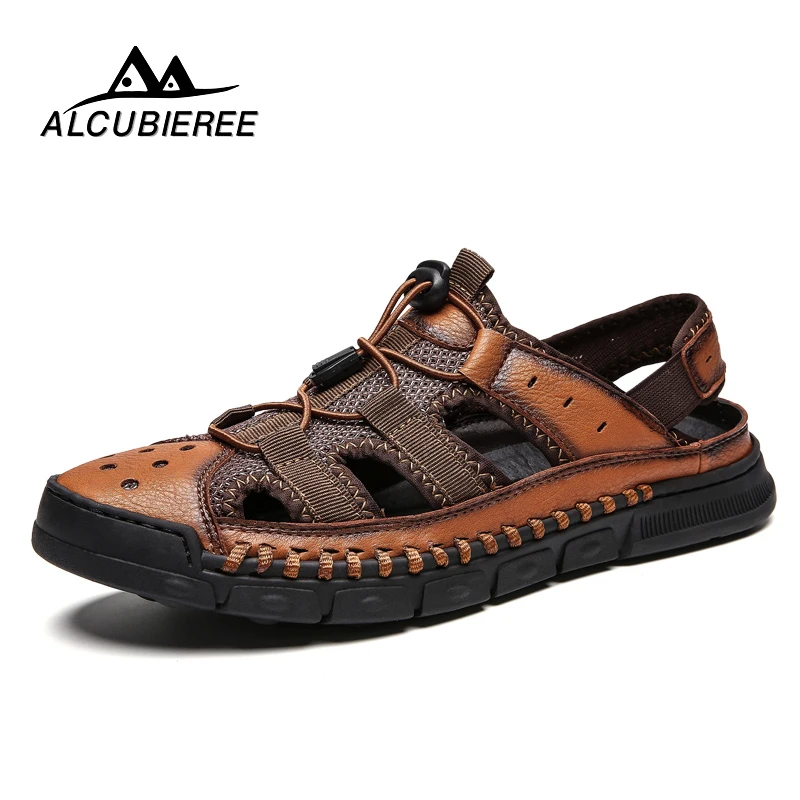 2019 New Comfortable Handmade Men Sandals Genuine Leather Soft Summer Men's Shoes Retro Sewing Casual Beach Shoes Big Size 38-46 2019 New Comfortable Handmade Men Sandals Genuine Leather Soft Summer Men's Shoes Retro Sewing Casual Beach Shoes Big Size 38-46