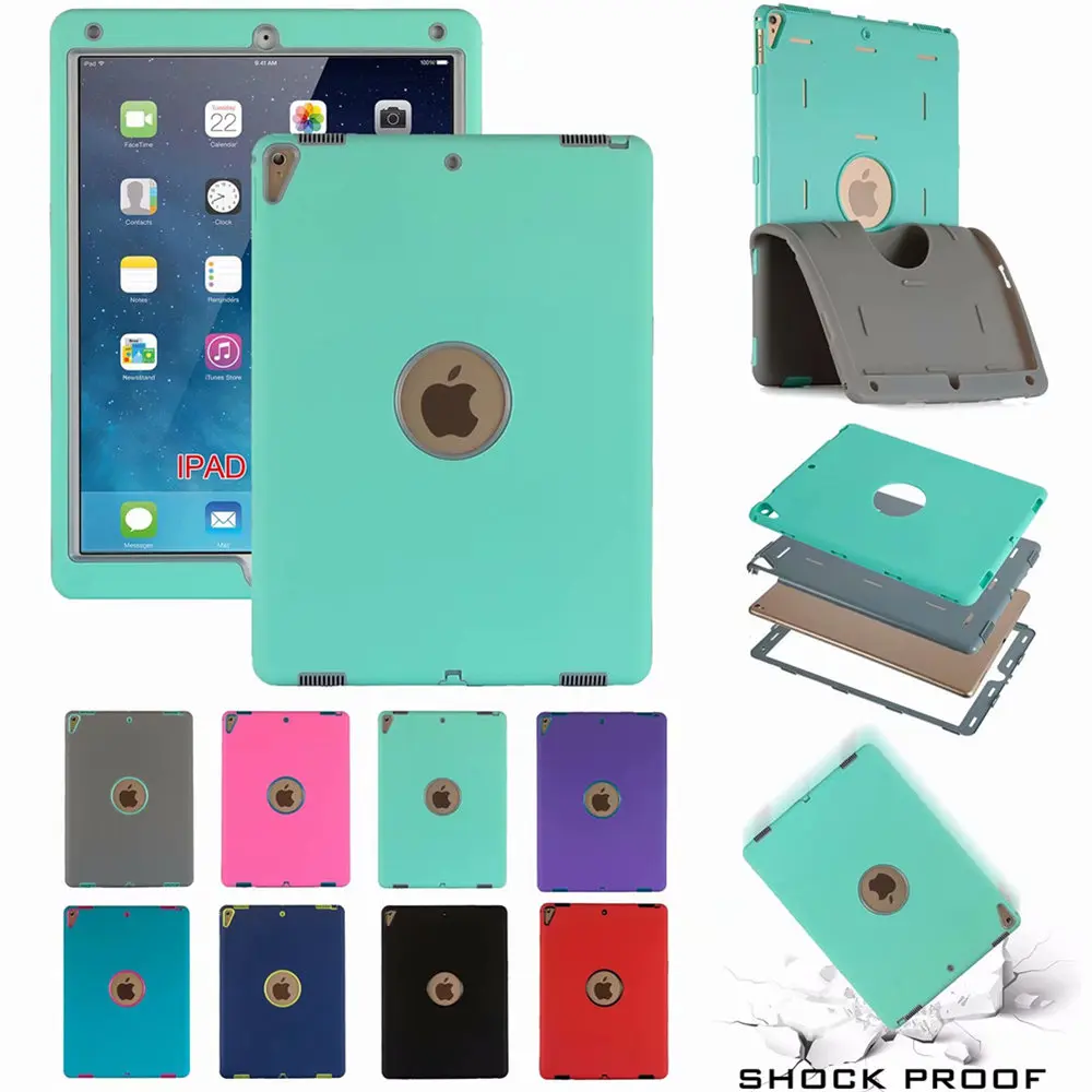

For Apple IPad Pro 12.9 Inch 2015/2017 Version A1584 A1652 A1670 A1671 Heavy Duty ShockProof Armor Rubber Hybrid Case Cover