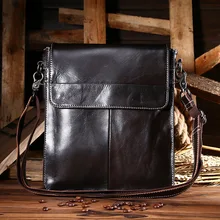 Moda Real de la vendimia bolso de cuero genuino Primera capa de Alta calidad de cuero de Vaca bolsas de hombro crossbody bolsa de mensajero de los hombres Ocasionales