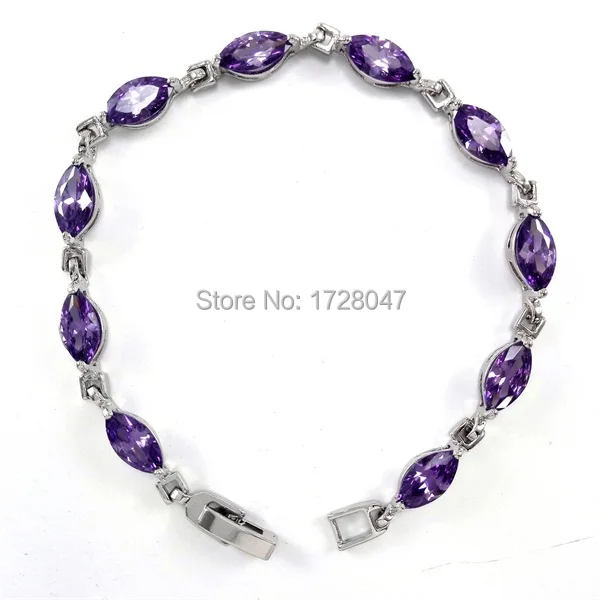 

Mariques Purple Design Bracelets For Women Elegant white White Gold color stone Jewelry Jewelry Free shipping