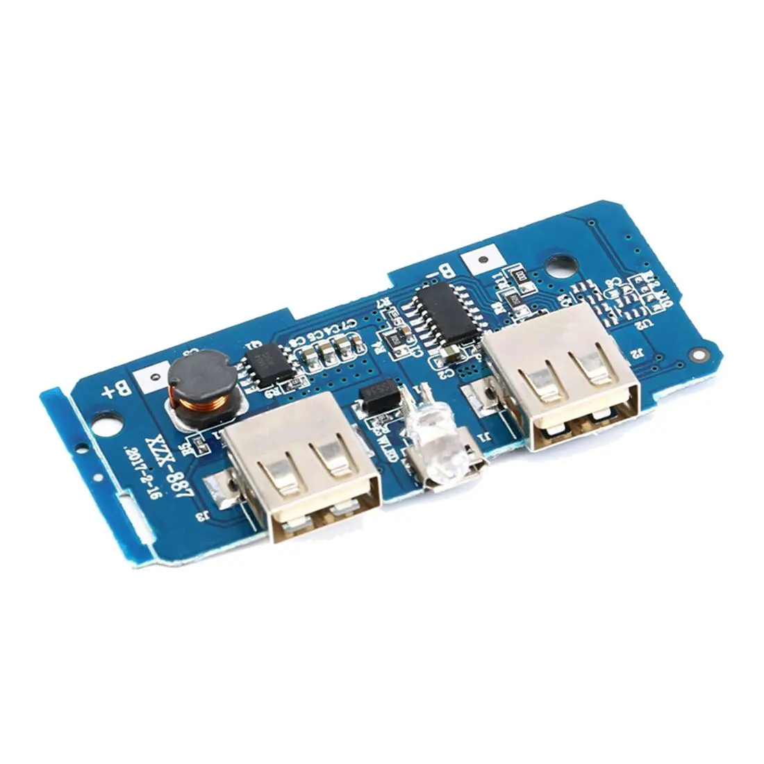 

SCLS 2 pcs Dual Micro-USB 3.7v to 5V 2A Mobile Power Bank DIY 18650 Lithium Battery Charger PCB Board Boost Step Up Module