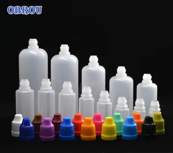 

5PCS PE bottles 2.5ml 3ml 5ml 10ml 15ml 20ml 30ml 50ml 60ml 100ml 120ml squeezed PE plastic dropper bottles with childproof cap