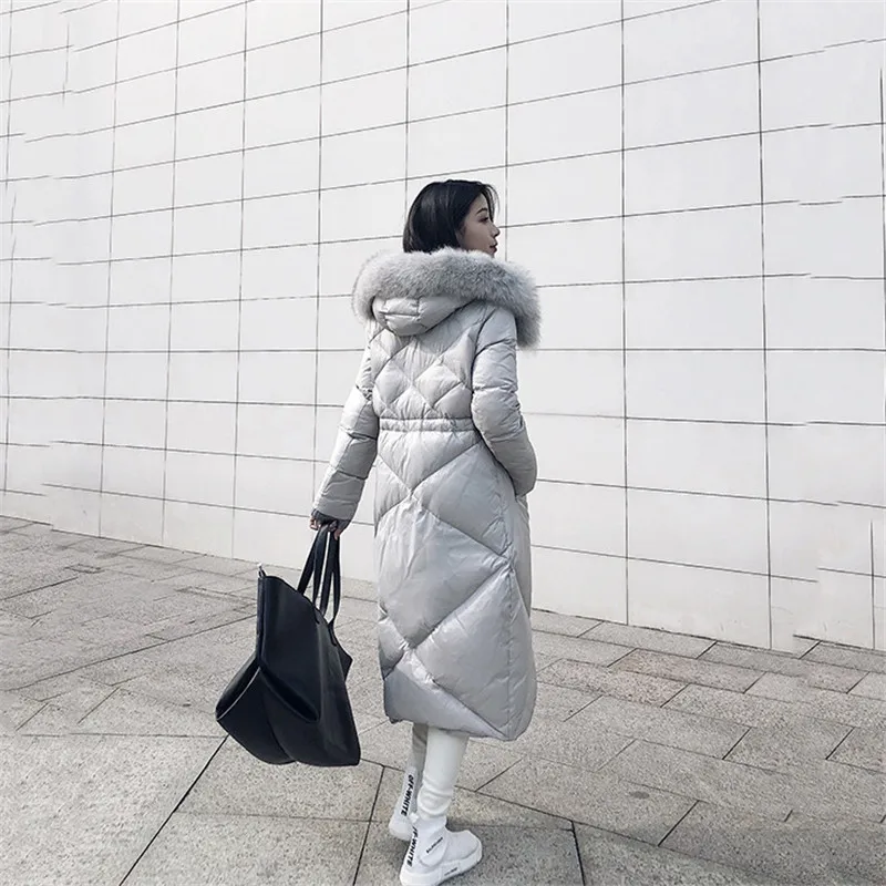Women Long Jackets Autumn Winter parkas 2018 New Down Jacket Women Coats High Quality Duck Down Outerwear Fox fur collar NO769
