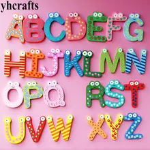 26 шт./LOT.A-Z, буквенный алфавит, деревянный магнит на холодильник, английский, китайский, обучающий, обучающий ваш owm, самообучающие игрушки для детского сада