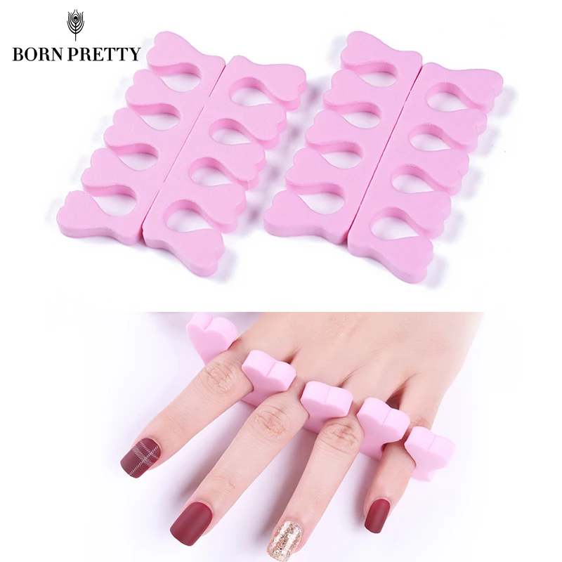 

2 Pcs Sponge Toe Separators Pink Soft Foam Finger Separate Nail Tool UV Gel Polish Protect Pedicure Manicure Tools