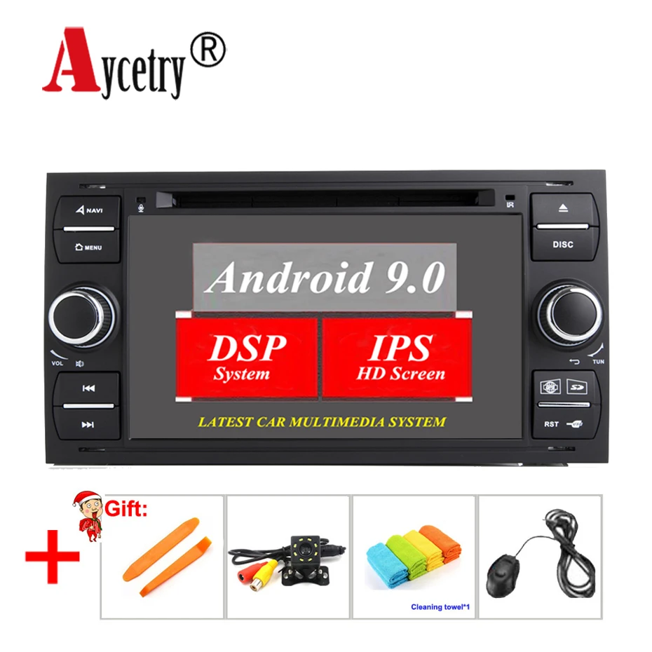 

Aycetry! For Ford Mondeo Focus Transit C-MAX S-MAX Fiesta Car dvd player 2 din android 9.0 radio stereo audio multimedia DSP IPS