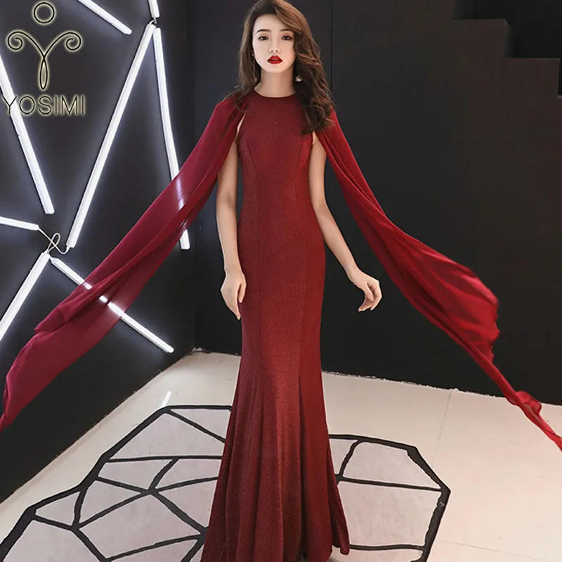 YOSIMI вечернее платье летнее без рукавов с o-образным вырезом сказочное платье макси элегантное красное вино винтажное длинное тонкое женское платье