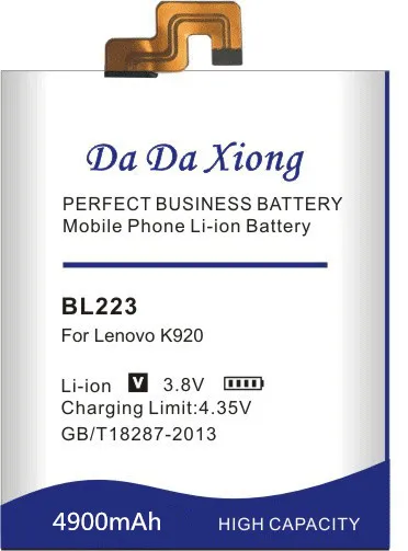 Da Xiong 4900 мАч BL 223 BL223 батарея для lenovo Vibe Z2 Pro K920 K80 K80M K7 батарея