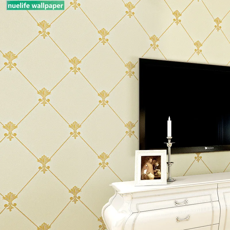 

Small diamond pattern non-woven wallpaper living room bedroom wedding room TV wall background wall paper