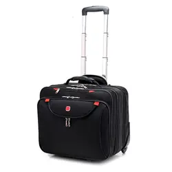 Модный многофункциональный Я бизнес багаж на колёсиках 18 дюймов чемодан компьютерная дорожная сумка с колесиками женский чемодан сундук