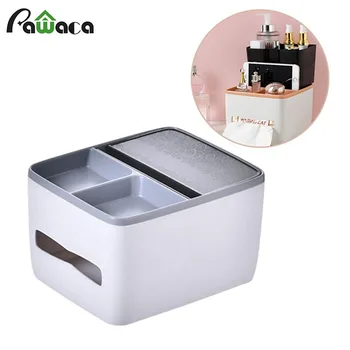 

Multifunction ABS Tissue Box Cover Holder Desk Makeup Storage Box Container for Home and Office Use Desktop Sundry Storage Case