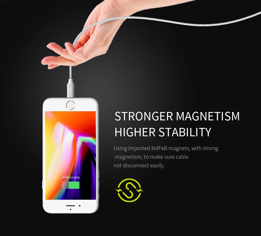 WSKEN lite 2 cable magnético macho USB tipo c micro USB de cable de carga rápida de cargador magnético cable tipo-c USB-C