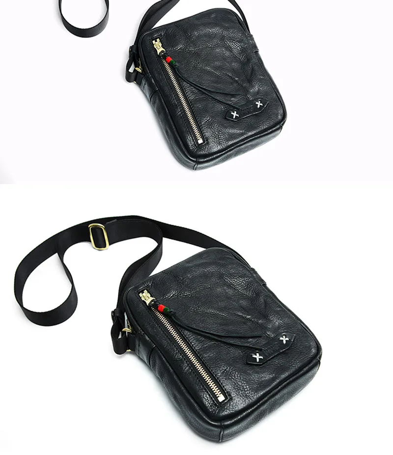 AETOO, Ретро стиль, растительного дубления, маленькая сумка на плечо, Мужская мини сумка-мессенджер, сумка для мобильного телефона, мужская повседневная кожаная сумка