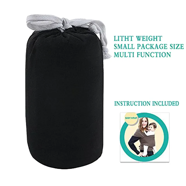 Baby Carrier Sling For Newborns Soft Infant Wrap Breathable Wrap Hipseat Breastfeed Birth Comfortable Nursing Cover Dark Grey -