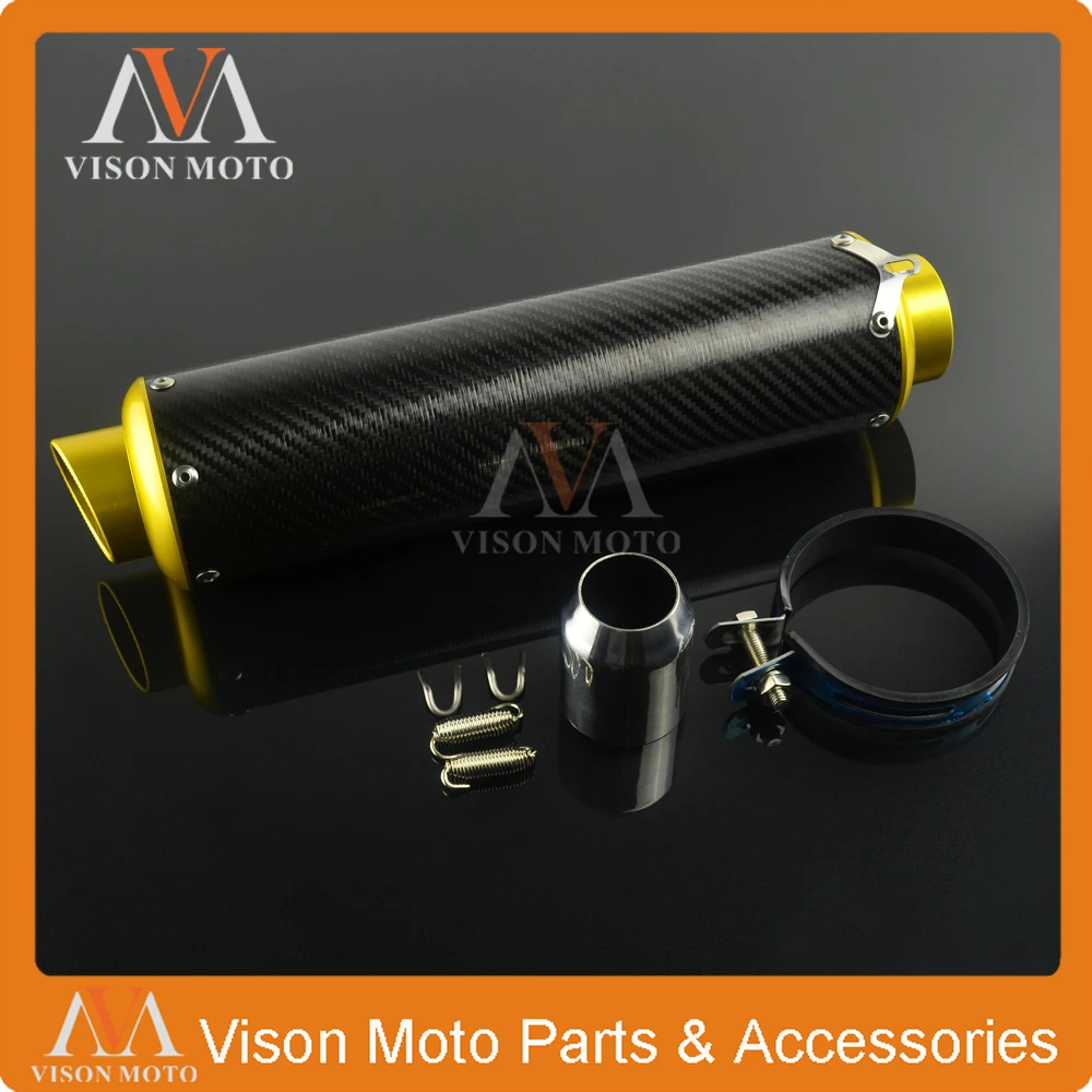 Modift Motorcycle 38MM 51MM Exhaust Pipe Muffler Carbon Fiber For YAMAHA R6 HONDA CBR250 CB400 KAWASAKI ZX6R ZX7R | Автомобили и