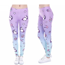 ЕДИНОРОГ розовый фиолетовый женские s Фитнес Леггинсы Брюки привлекательные пуш-ап леггинсы женские черные с высокой талией леггинсы для женщин Лето